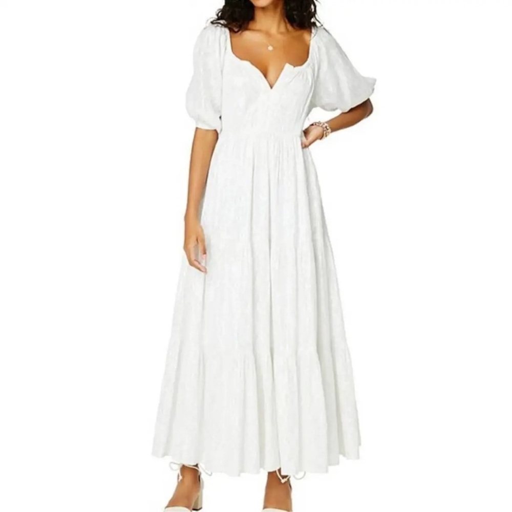 Roberta Roller Rabbit White eyelet Zara Maxi dress‎ size s